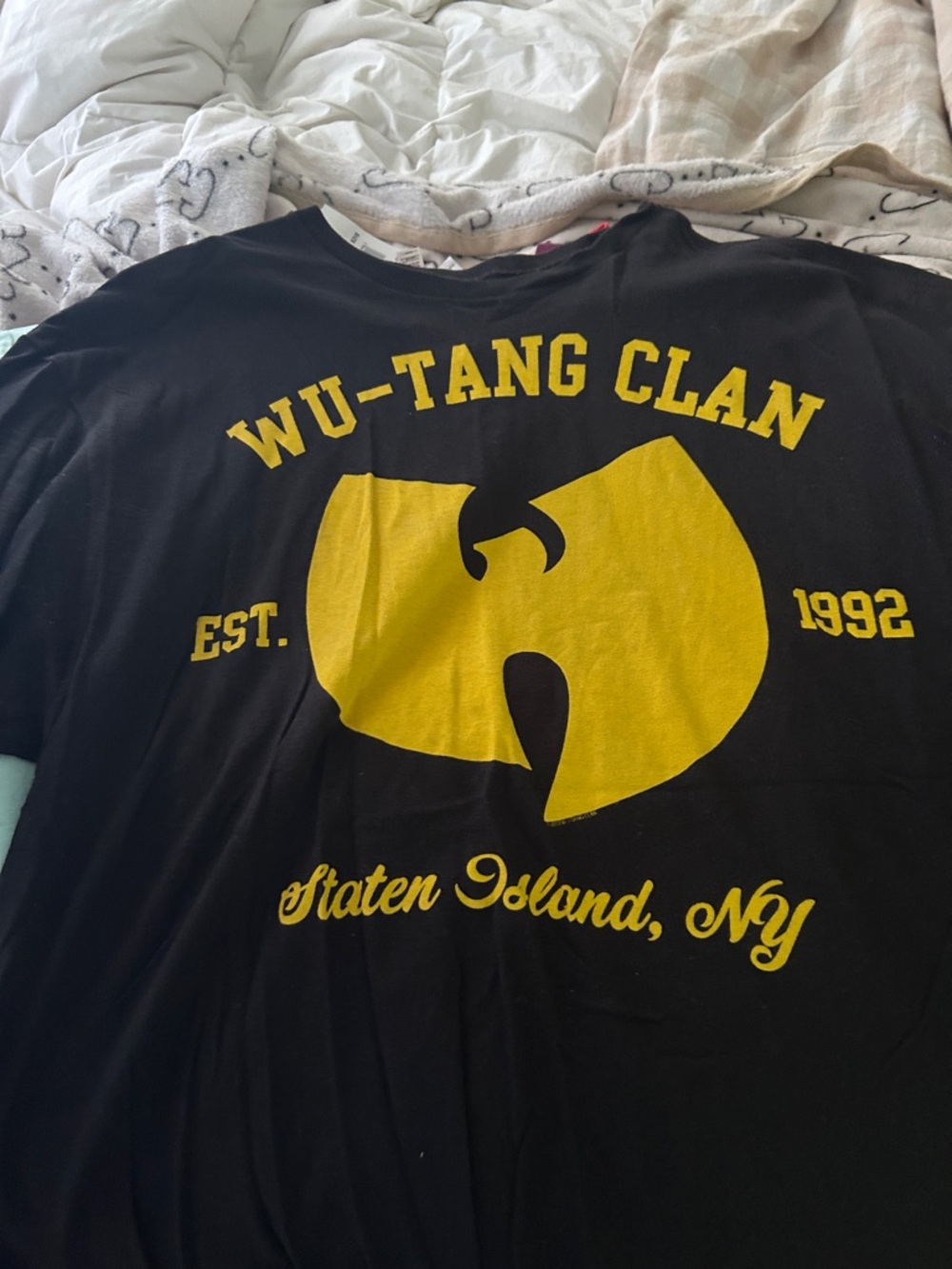 Wu-Tang Clan Black Tee with Yellow Logo